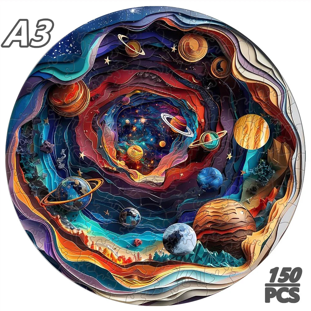 Puzzle en bois - L'Espace coloré (Artwork, Adulte)