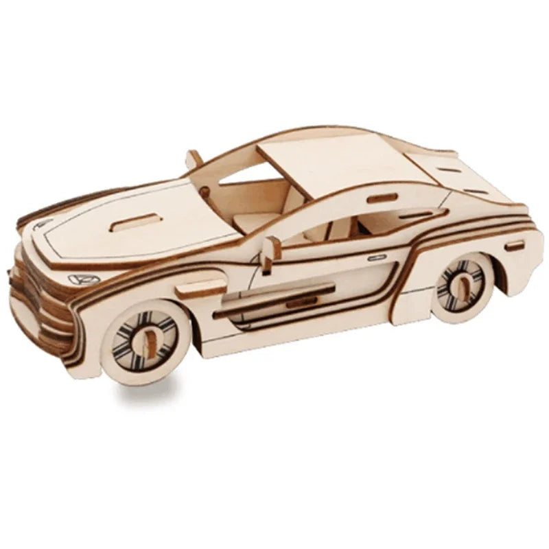 Puzzle 3D bois - Voiture de sport