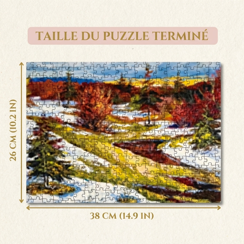 Mini Puzzle 1000 Pièces "Late Autumn" - Paysage d'Automne - Format Compact
