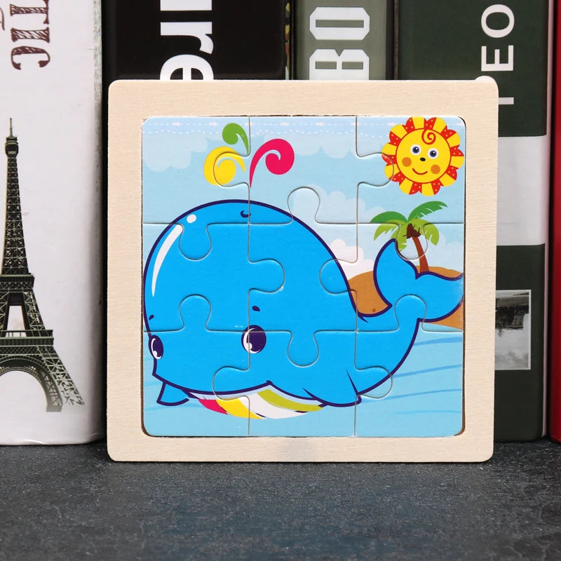 Puzzle Enfant - La baleine bleue (bois)