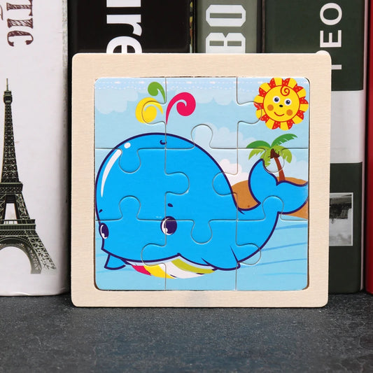 Puzzle Enfant - La baleine bleue (bois)