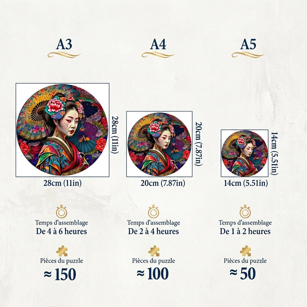 Puzzle en Bois Chat & Vitrail - Art Coloré - 50 à 150 Pièces