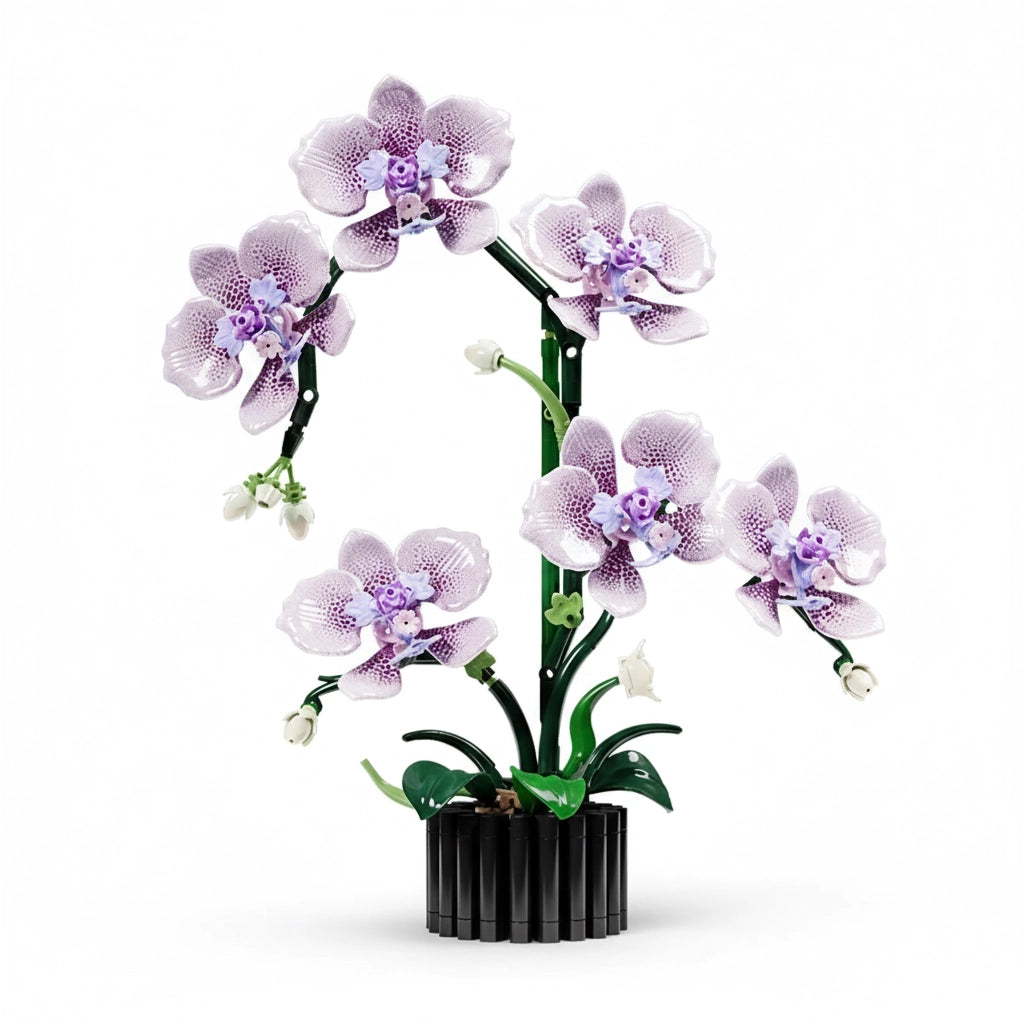 Puzzle 3D Fleur : Maquette à Assembler d'Orchidée Phalaenopsis Élégante (619 Pièces)