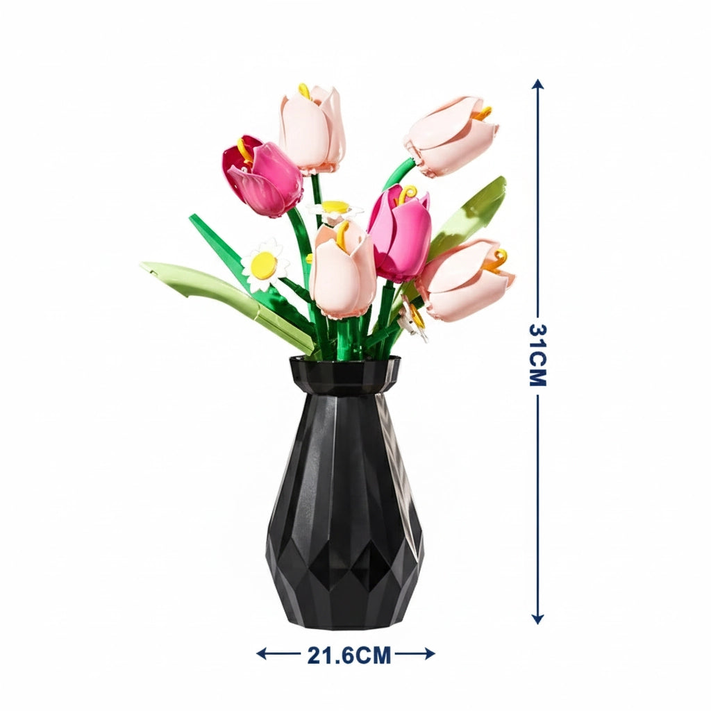 Puzzle 3D Tulipes Éternelles : Maquette Florale à Assembler pour Adulte (Décoration)