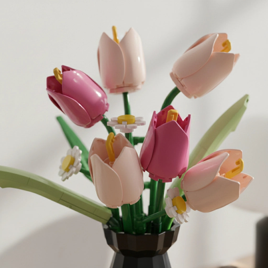 Puzzle 3D Tulipes Éternelles : Maquette Florale à Assembler pour Adulte (Décoration)