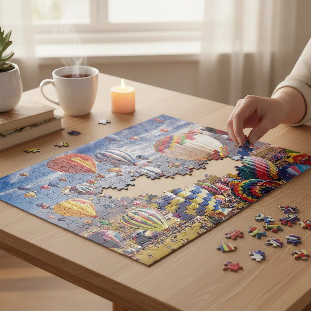 Puzzle 1000 Pièces - Ballons dirigeables (Paysage, Adulte)