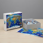 Puzzle 1000 Pièces - Carte des monuments du monde (Art, Adulte)