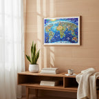 Puzzle 1000 Pièces - Carte des monuments du monde (Art, Adulte)