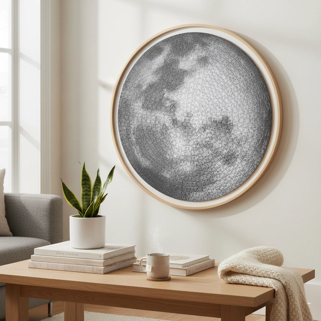 Puzzle 1000 Pièces - La Lune (Rond, Astronomie)