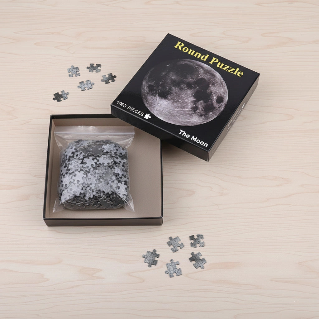 Puzzle 1000 Pièces - La Lune (Rond, Astronomie)