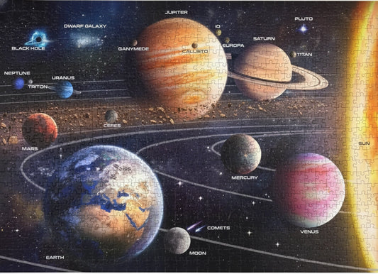 Puzzle 1000 Pièces - Système Solaire (Astronomie, Adulte)