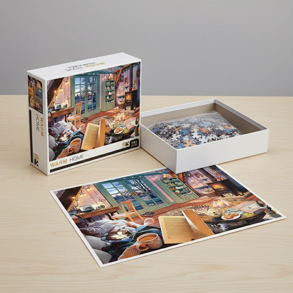 Puzzle 1000 pièces - Maison chaleureuse (Art, Adulte)
