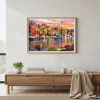 Puzzle 1000 pièces - Port Méditerranéen (Art, Adulte)