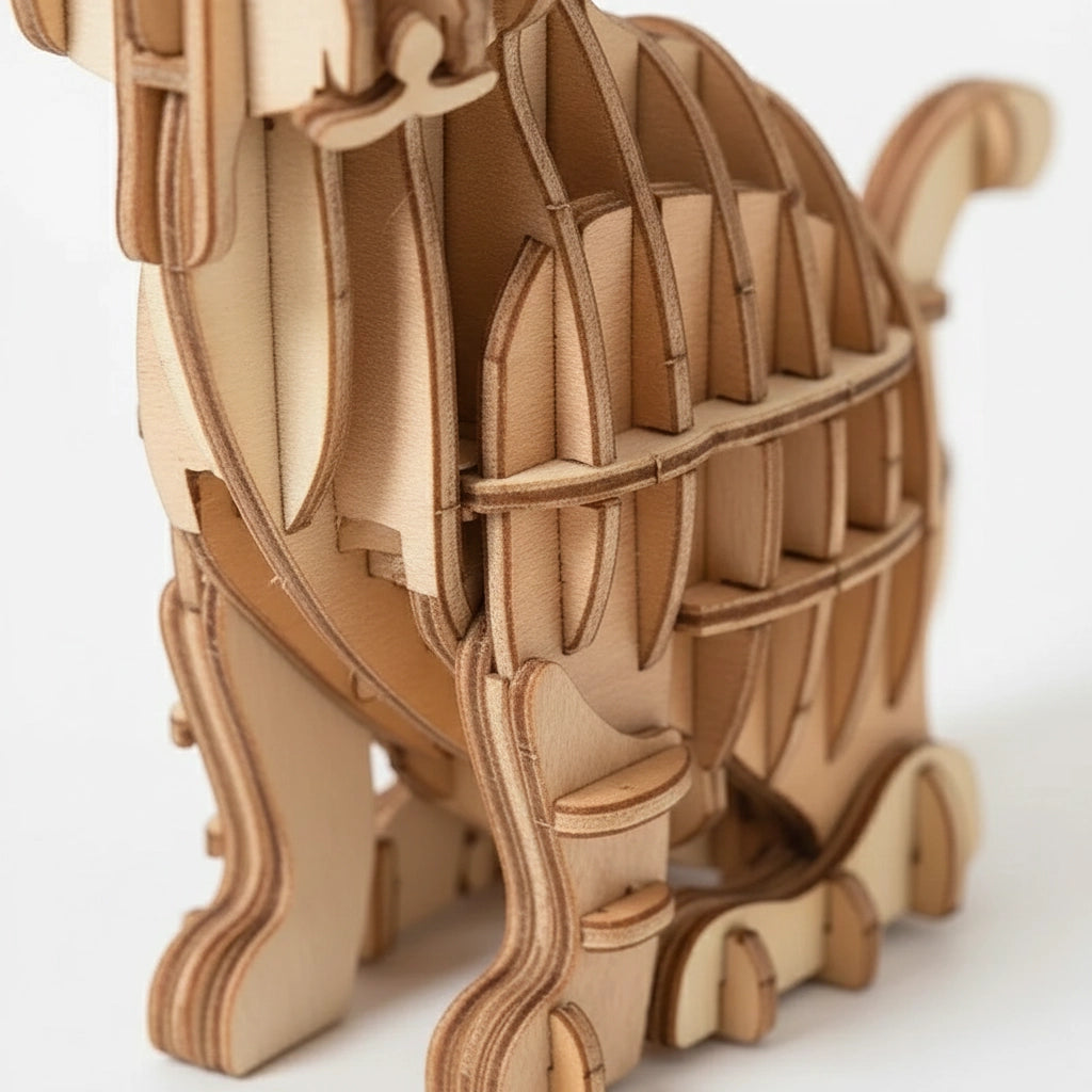 Puzzle 3D en Bois - Animaux | Chat