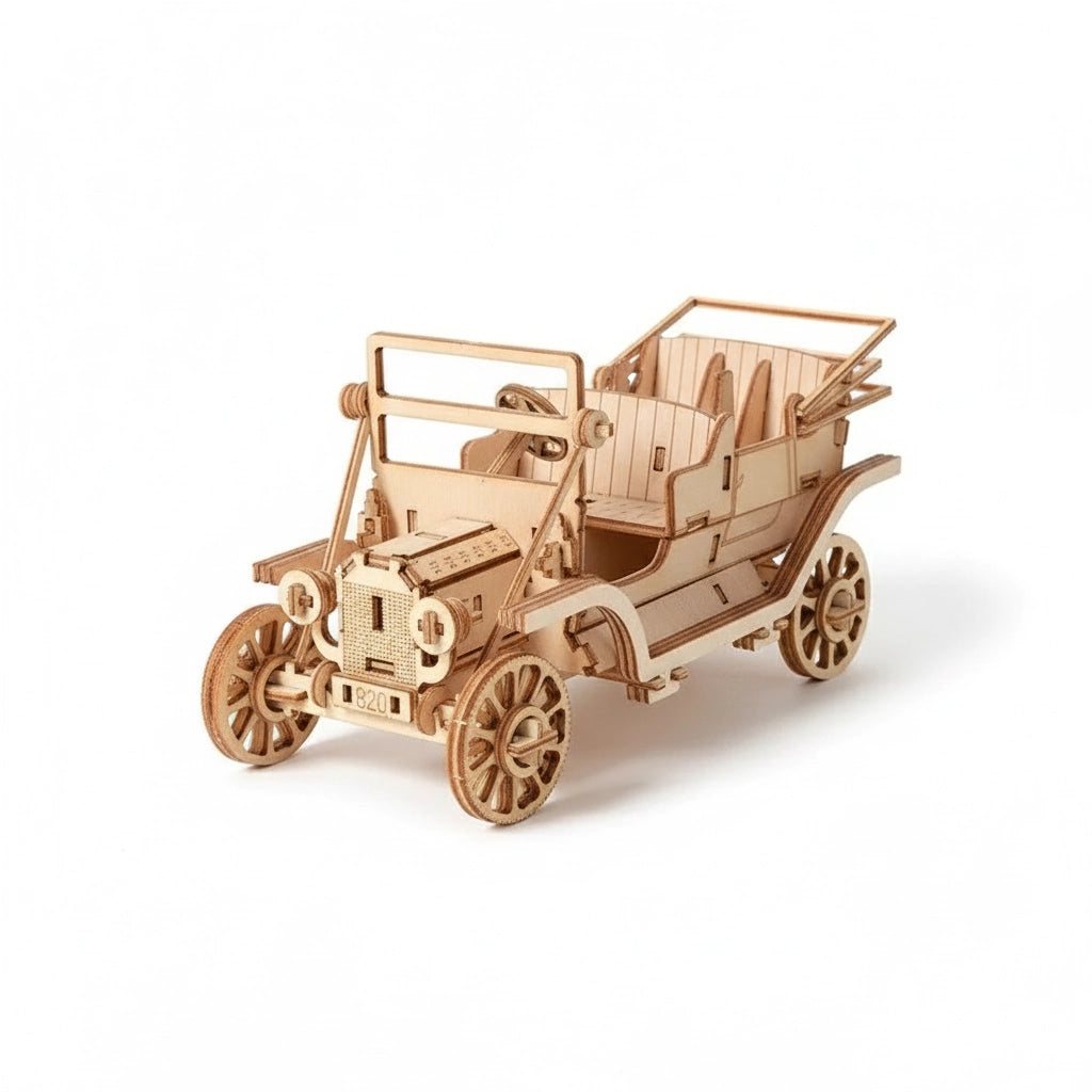 Puzzle 3D en Bois - Voiture Classique