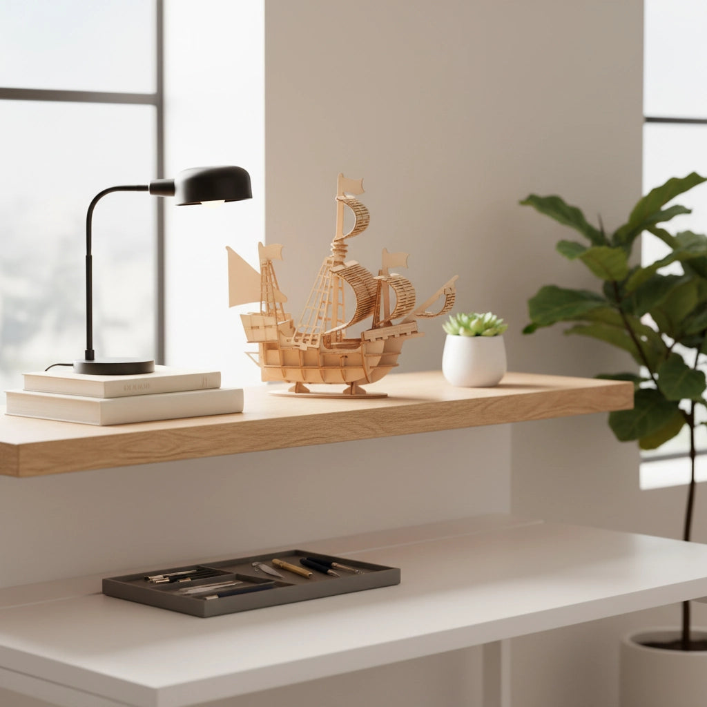 Puzzle 3D en bois - Véhicules | Bateau 2 Mats