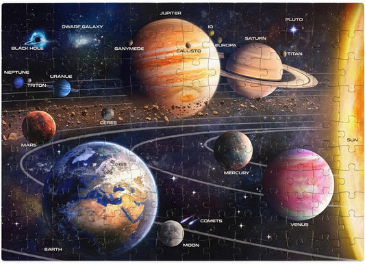 Puzzle Enfant - Le Système Solaire (120 pièces, Astronomie)