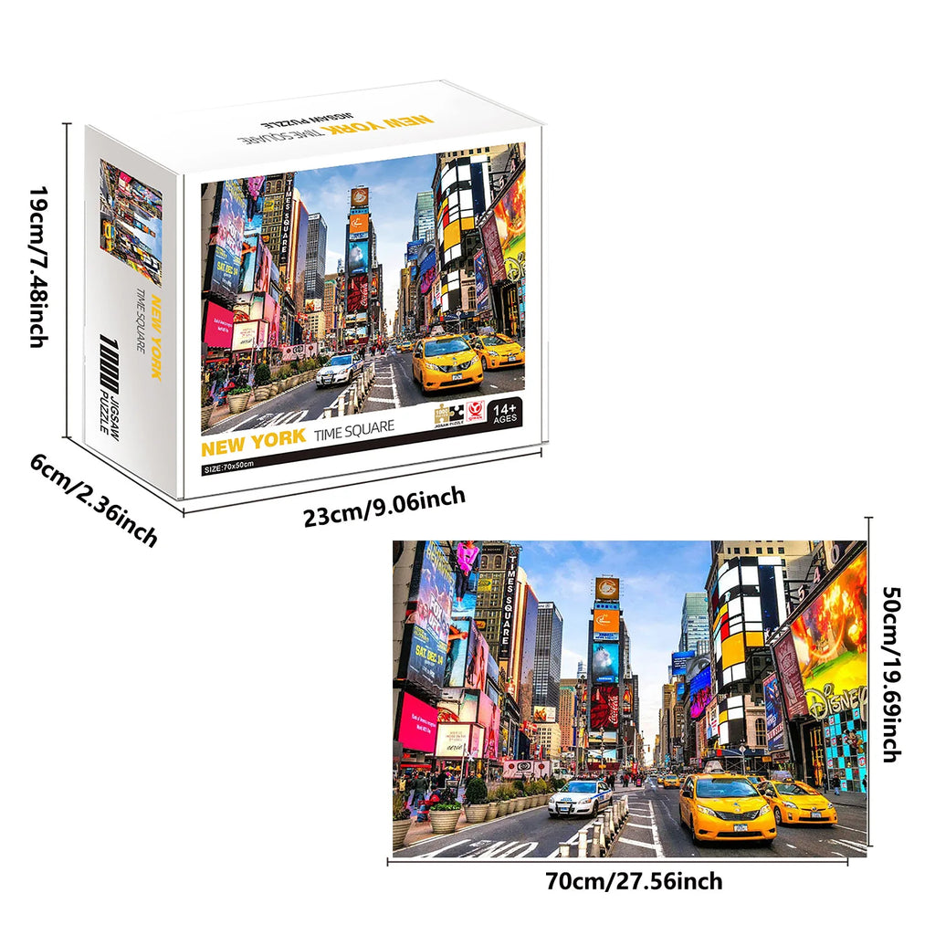Puzzle 1000 Pièces - Times Square, New York (Paysage, Adulte)