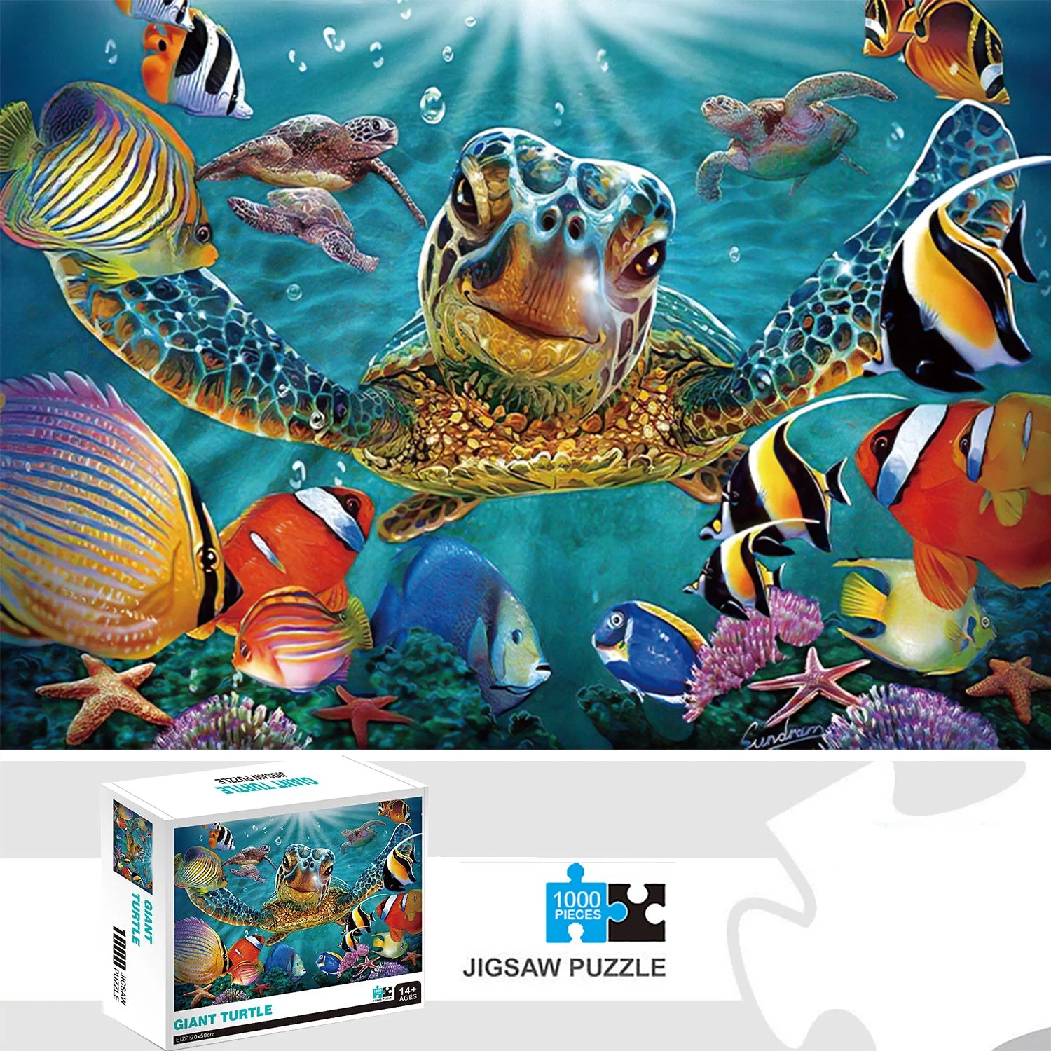 Puzzle 1000 Pièces - Tortue Géante (Animaux, Adulte)