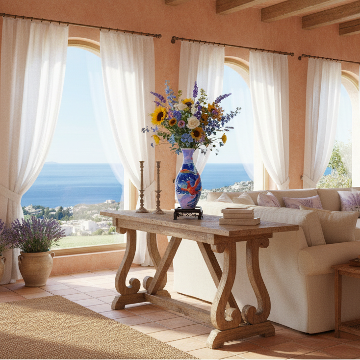 Puzzle 3D Vase 160 Pièces - Illustration Phénix Mythologique - Bleu et Or