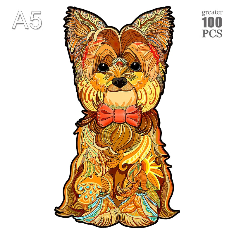 Puzzle en bois : Chien Yorkshire Terrier
