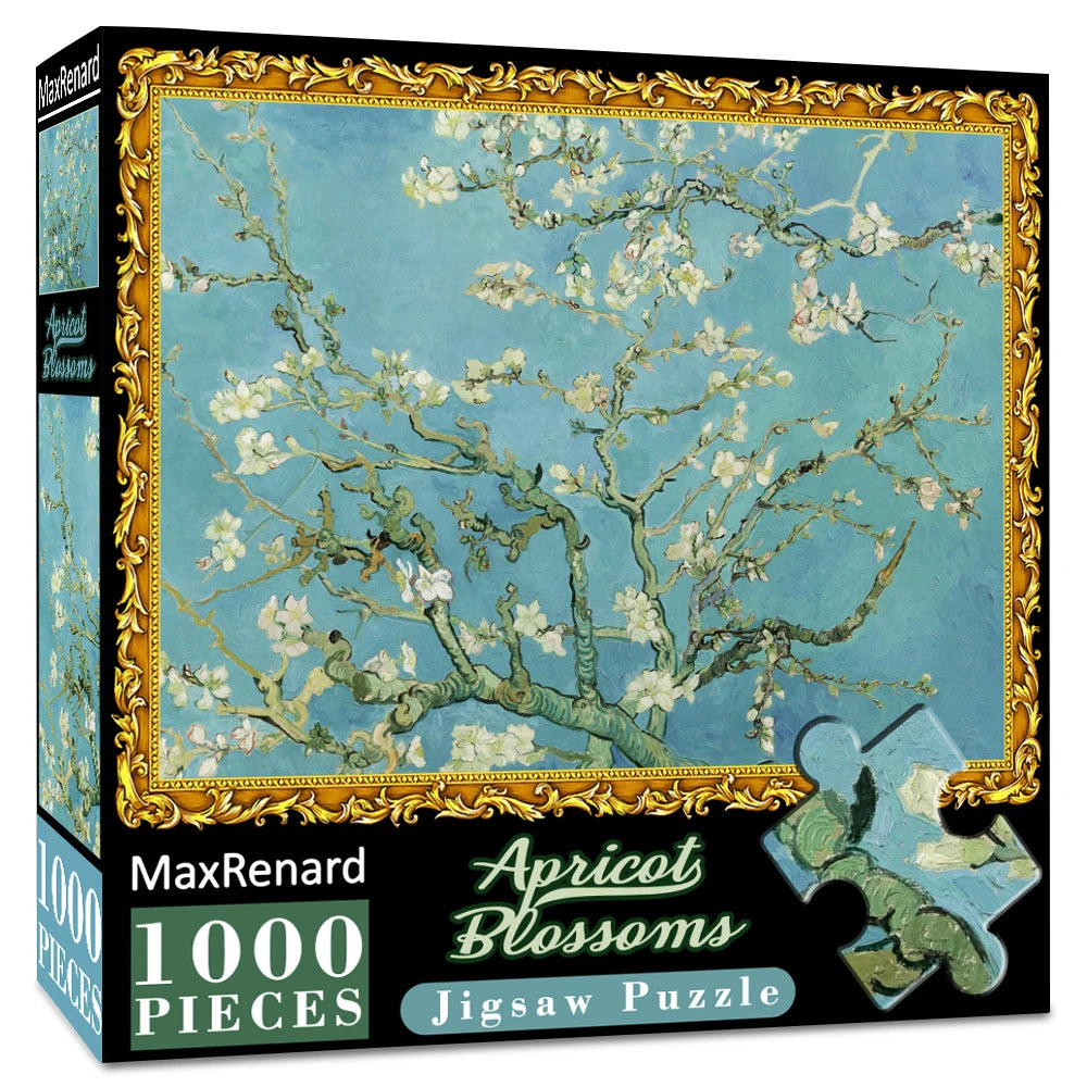 Puzzle 1000 Pièces - Fleurs d'Amandier, Van Gogh (Art, Adulte)
