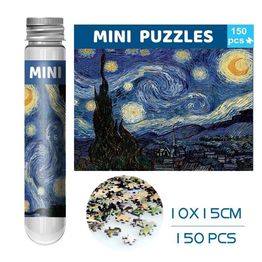 Mini Puzzle 150 Pièces - Nuit Étoilée, Van Gogh (Art, Adulte)