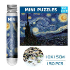 Mini Puzzle 150 Pièces - Nuit Étoilée, Van Gogh (Art, Adulte)
