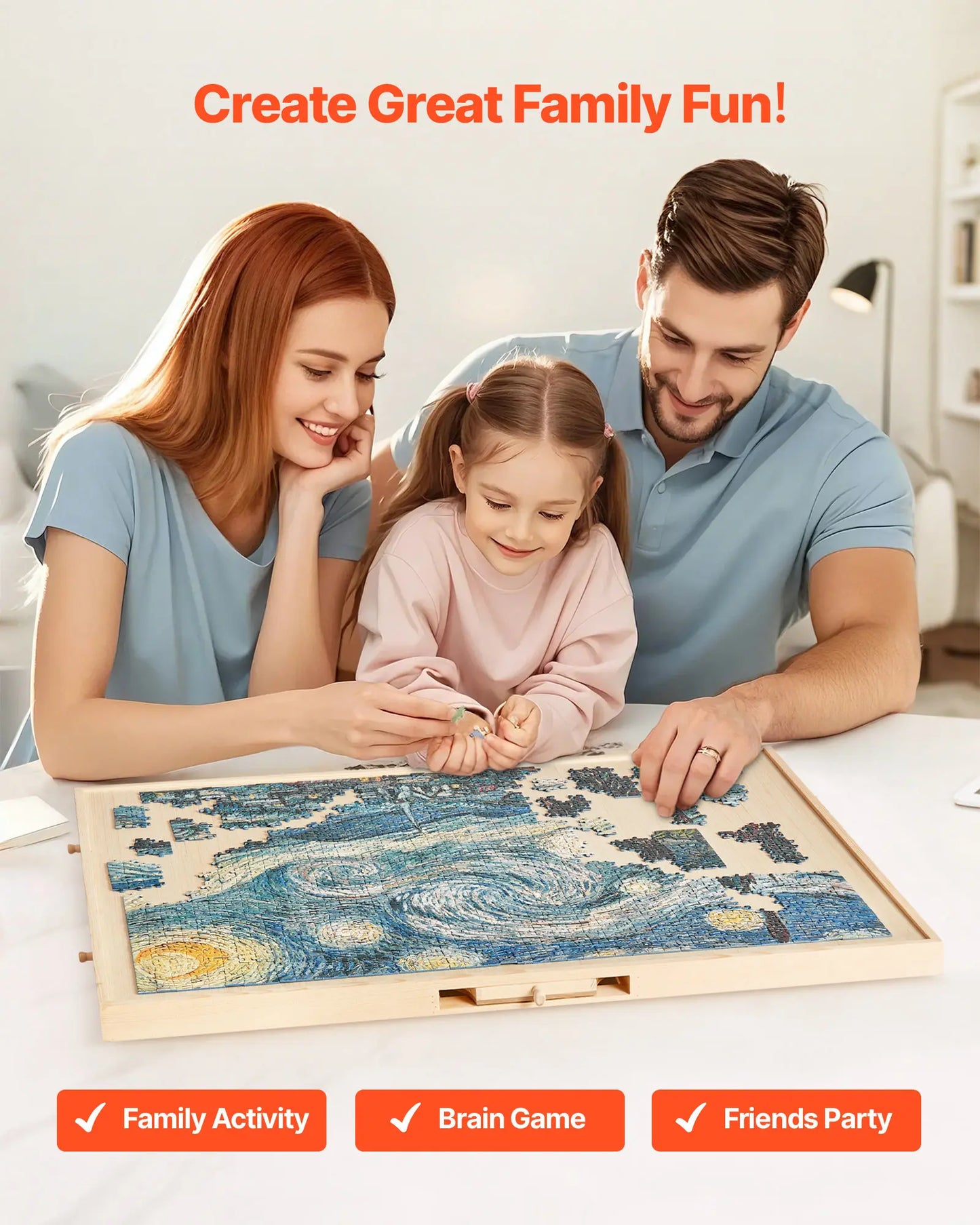 Planche rotative pour puzzle 1500 pièces avec bacs de tri