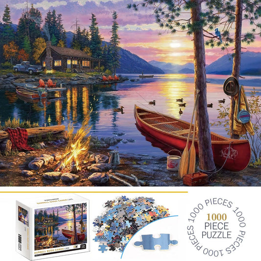 Puzzle 1000 Pièces - Lac aux Canoës, Darrell Bush (Adulte, Art)