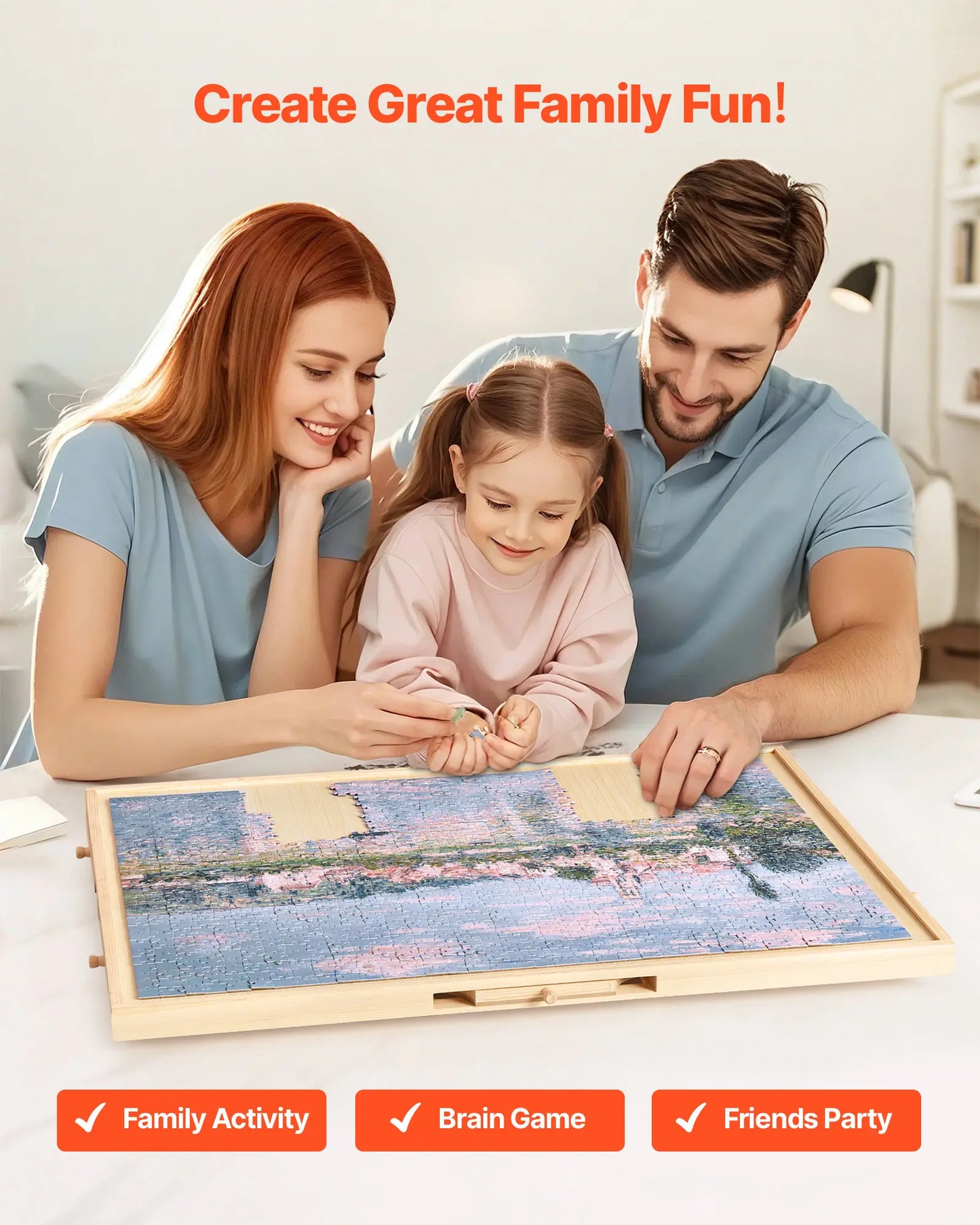 Planche rotative pour Puzzle 1000 Pièces avec bacs de tri