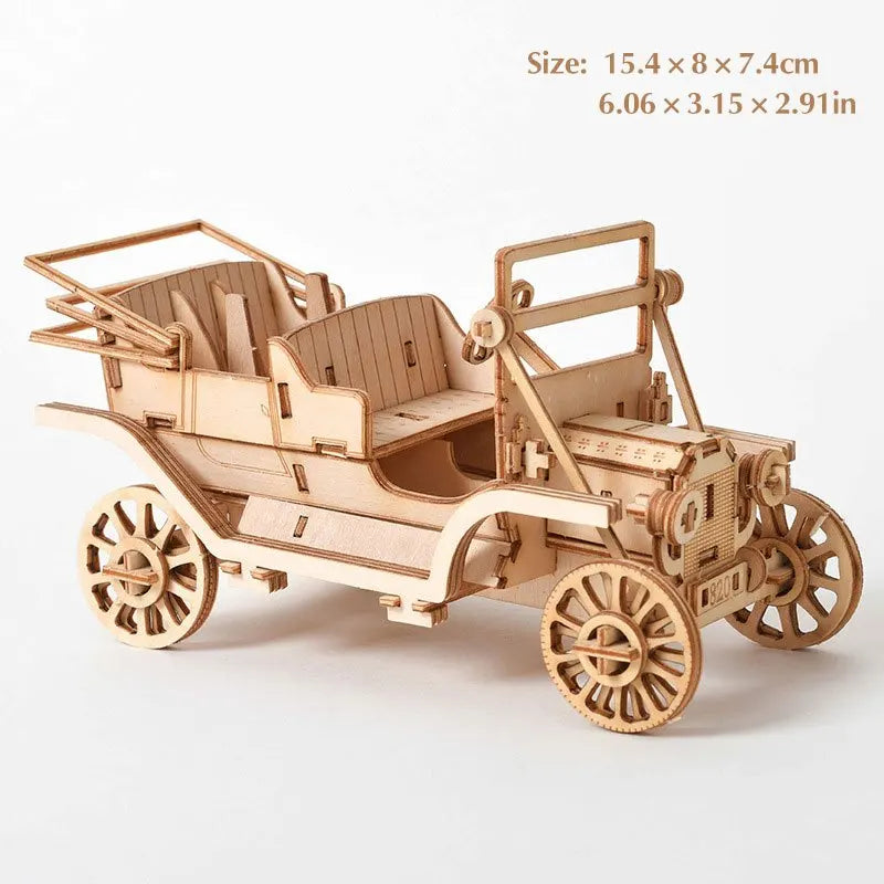Puzzle 3D en Bois - Voiture Classique