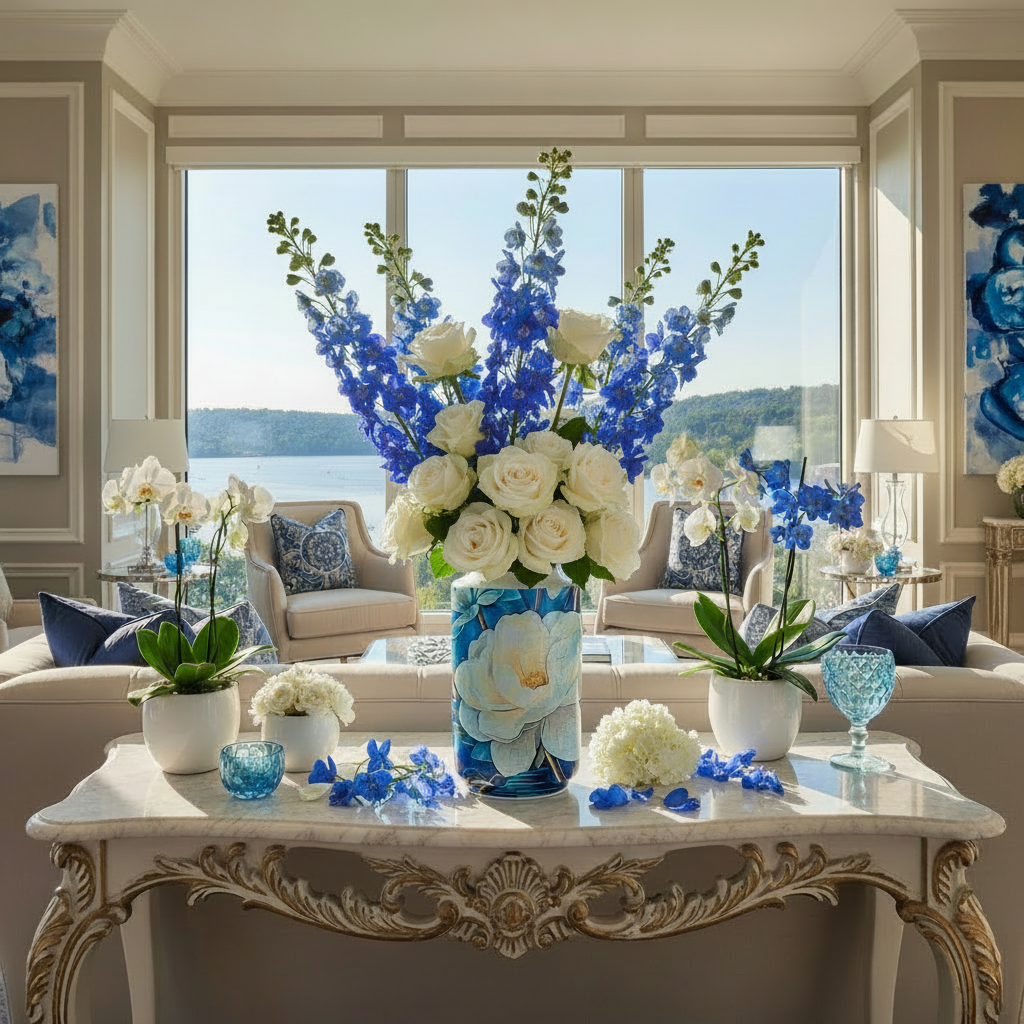 Puzzle 3D Vase 'Magnolia Blanc' - Décoration Maison Moderne