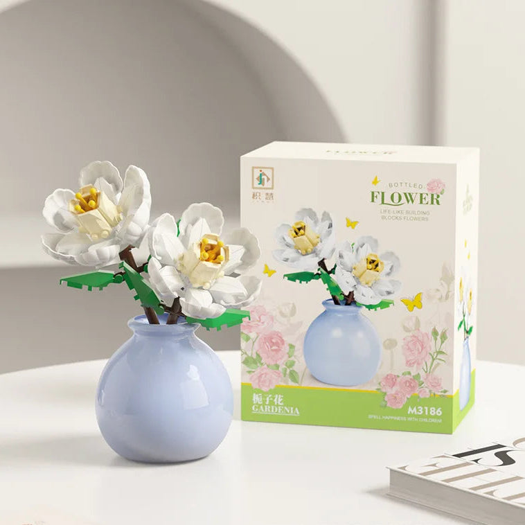 Puzzle 3D Fleurs en Pot – Compositions Florales Variées en Micro-Briques Décoratives