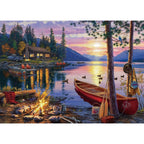 Puzzle 1000 Pièces - Lac aux Canoës, Darrell Bush (Adulte, Art)