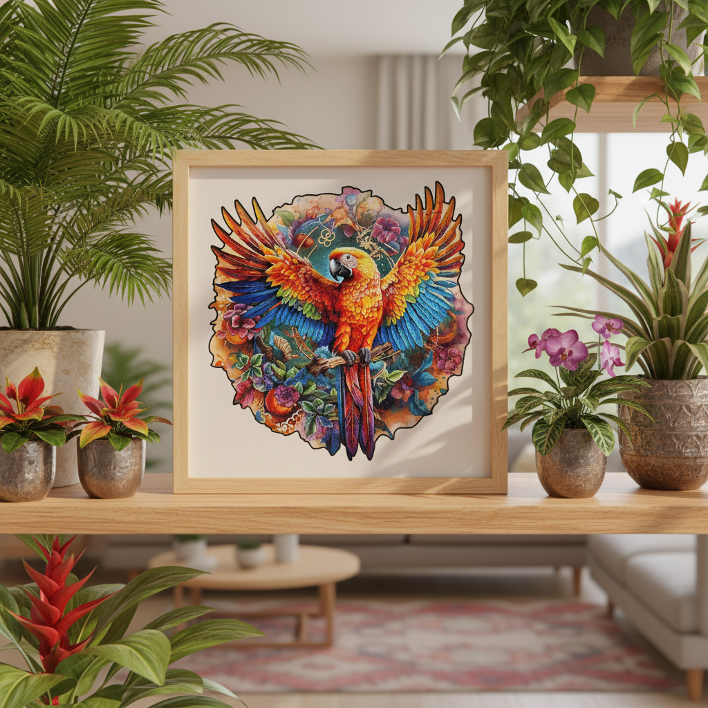 Puzzle en bois Perroquet majestueux