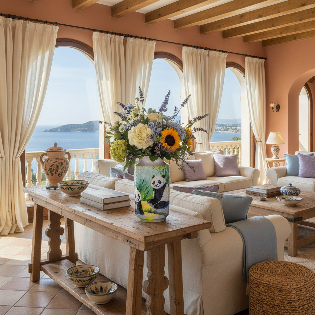 Puzzle 3D Vase 'Panda et Bambou' - 160 Pièces - Décoration Style Porcelaine Chinoise