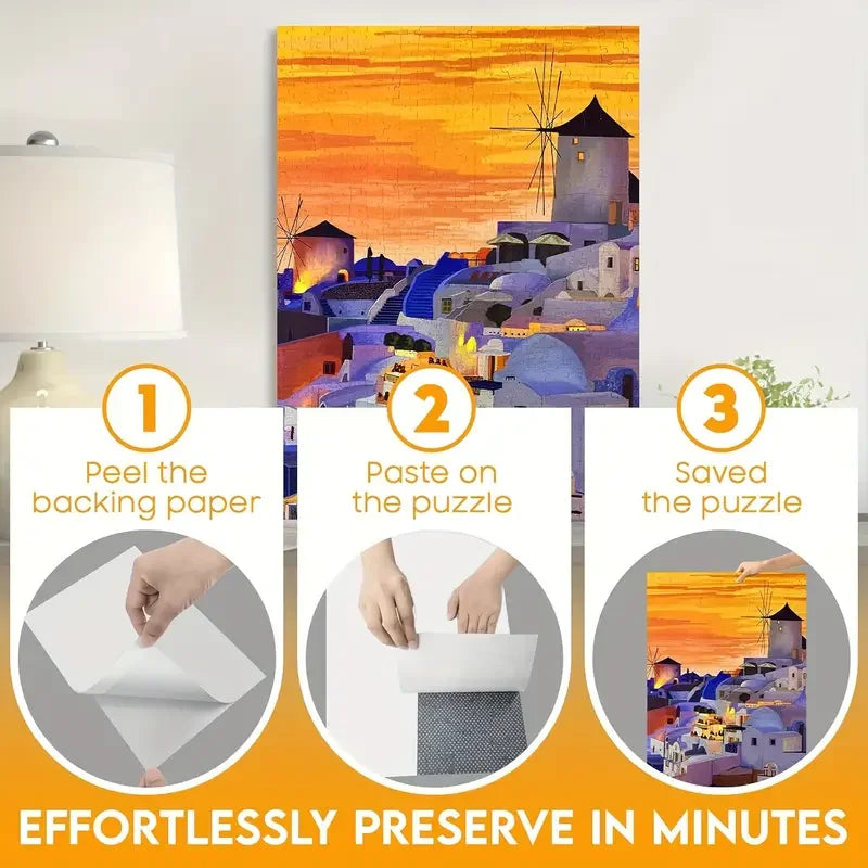 Feuilles de protection adhesives pour puzzle