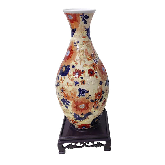 Puzzle 3D Vase 'Motif Floral Automnal' - 160 Pièces - Décoration Style Porcelaine Vintage & Rustique Jigsaw