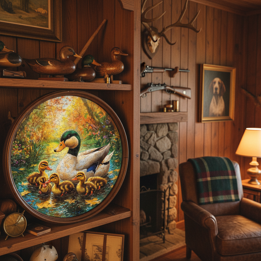 Puzzle en bois : Famille de canards