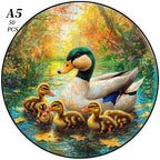 Puzzle en bois : Famille de canards