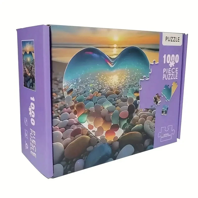 Puzzle 1000 Pièces - Amour à la plage (Paysage, Mer)
