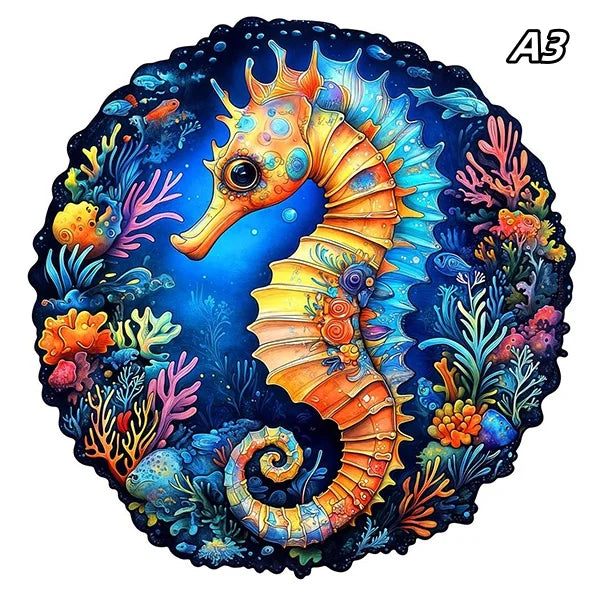 Puzzle en bois – Hippocampe