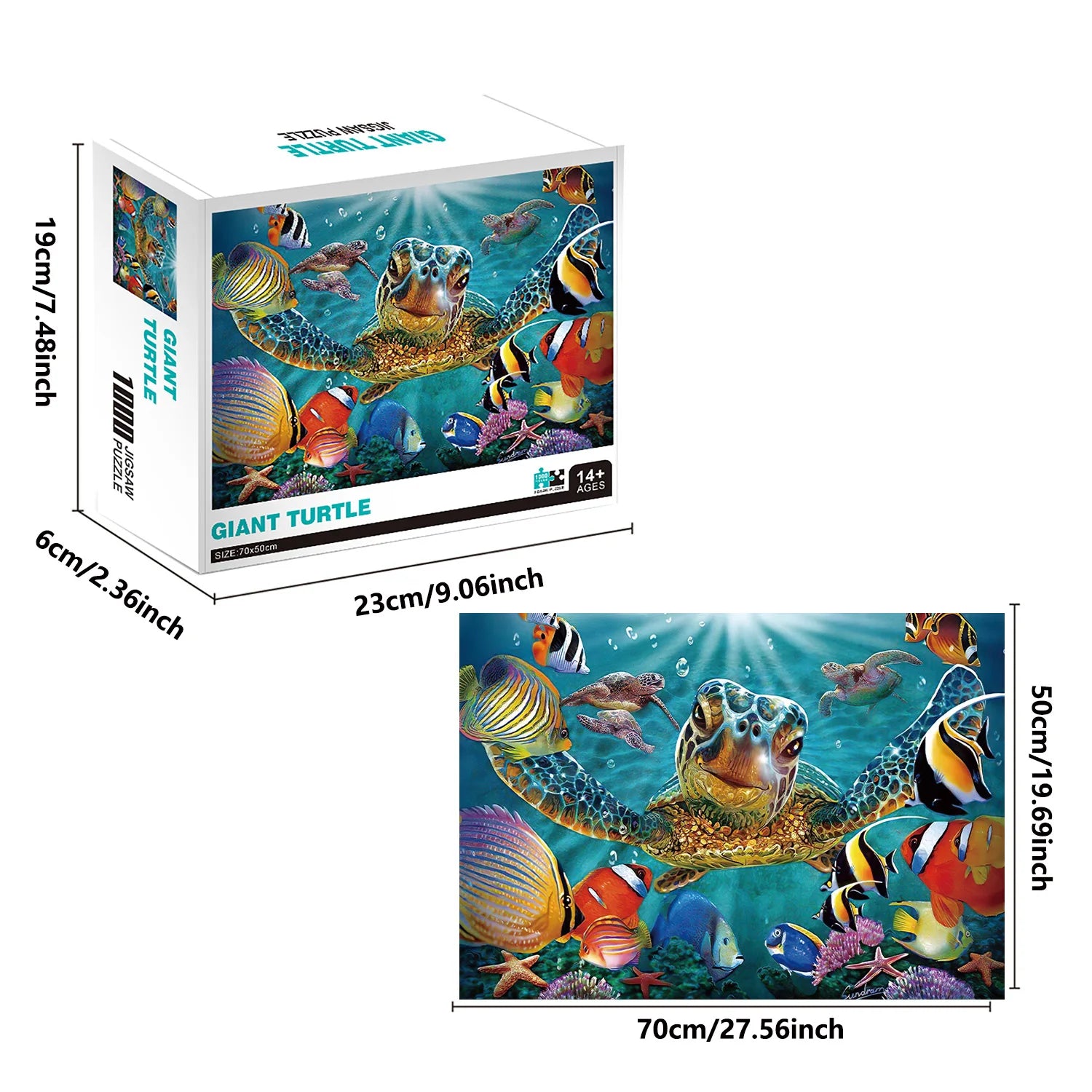 Puzzle 1000 Pièces - Tortue Géante (Animaux, Adulte)