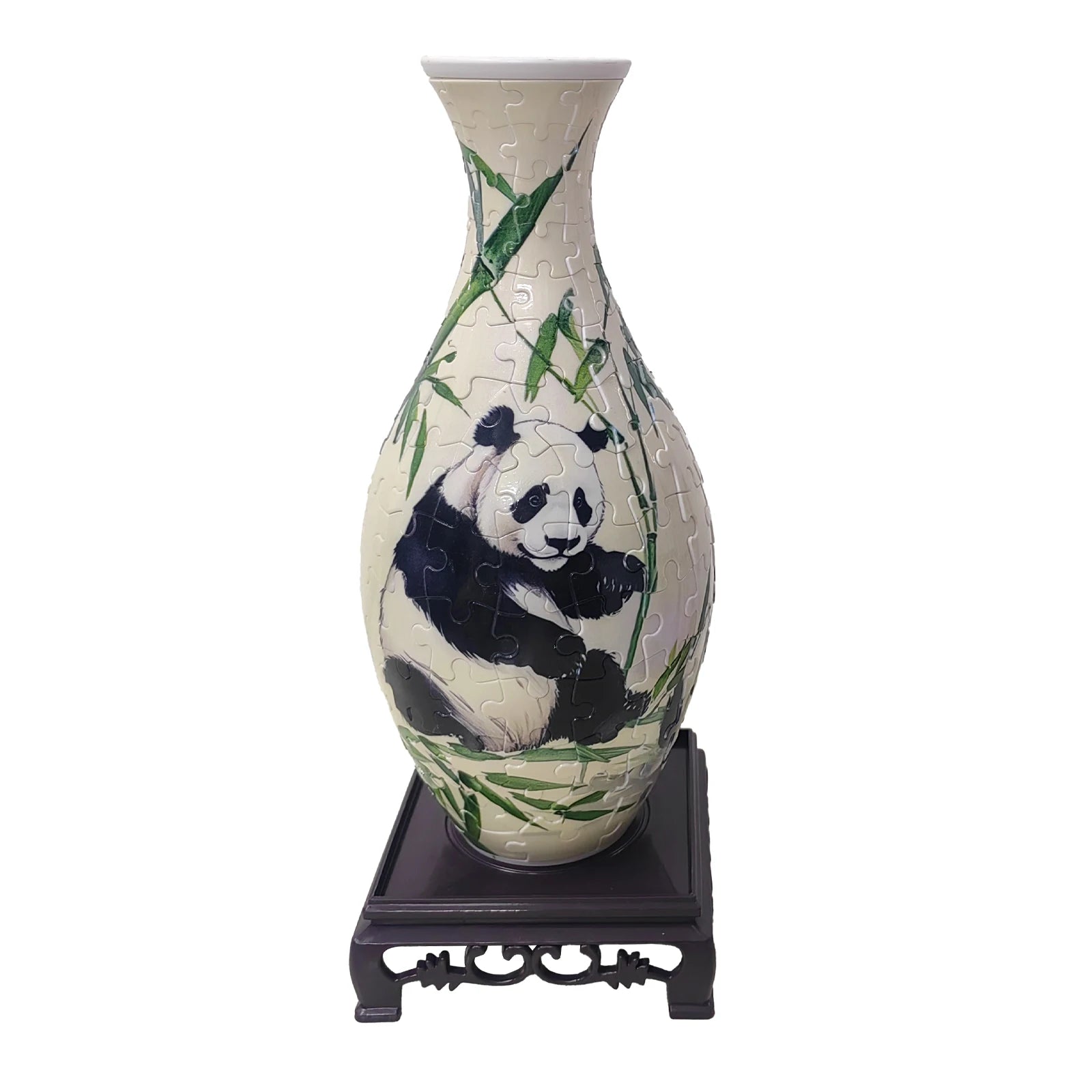Vase Puzzle 3D Céramique 'Panda dans la Forêt de Bambou' - Loisir Créatif Adulte & Décoration Zen