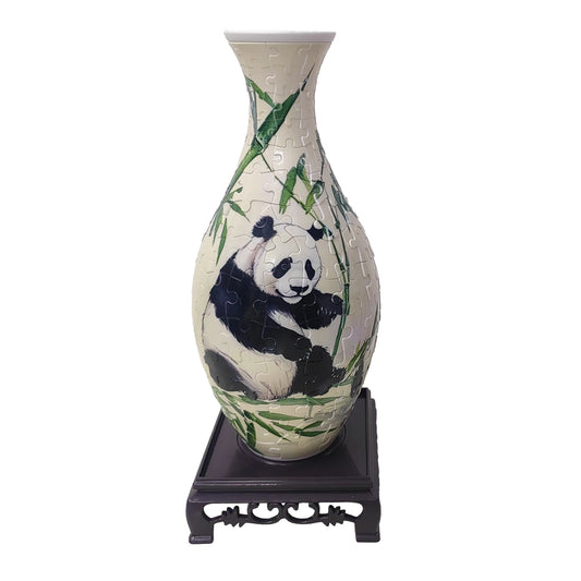 Vase Puzzle 3D Céramique 'Panda dans la Forêt de Bambou' - Loisir Créatif Adulte & Décoration Zen