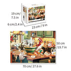 Puzzle 1000 Pièces - Chats en Cuisine (Animaux, Art)