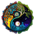 Puzzle en Bois Arbre de Vie - Équilibre Yin Yang - 50 à 150 Pièces