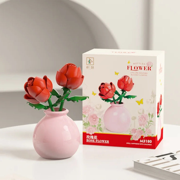 Puzzle 3D Fleurs en Pot – Compositions Florales Variées en Micro-Briques Décoratives