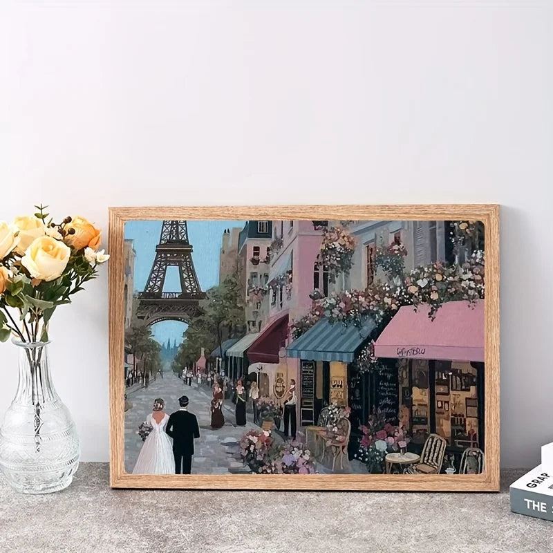 Mini Puzzle 1000 Pièces "Love in Paris" - Escapade Romantique - [Format Compact]